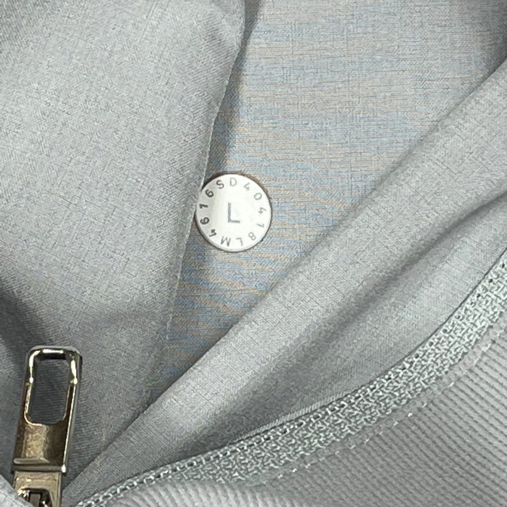 Lululemon City Sweat Track Jacket Smoke Gray Full Zip Up Athleisure Mens Size L - Picture 6 of 7